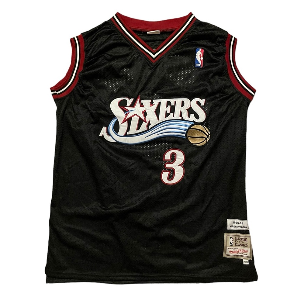 philadelphia 76ers sixers allen iverson mitchell & ness nba basketball jersey